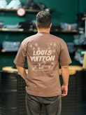 تیشرت مردانه پارچه دو نخ گلدوزی یقه گرد مدل LOUIS VUITTON