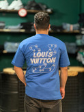 تیشرت مردانه پارچه دو نخ گلدوزی یقه گرد مدل LOUIS VUITTON